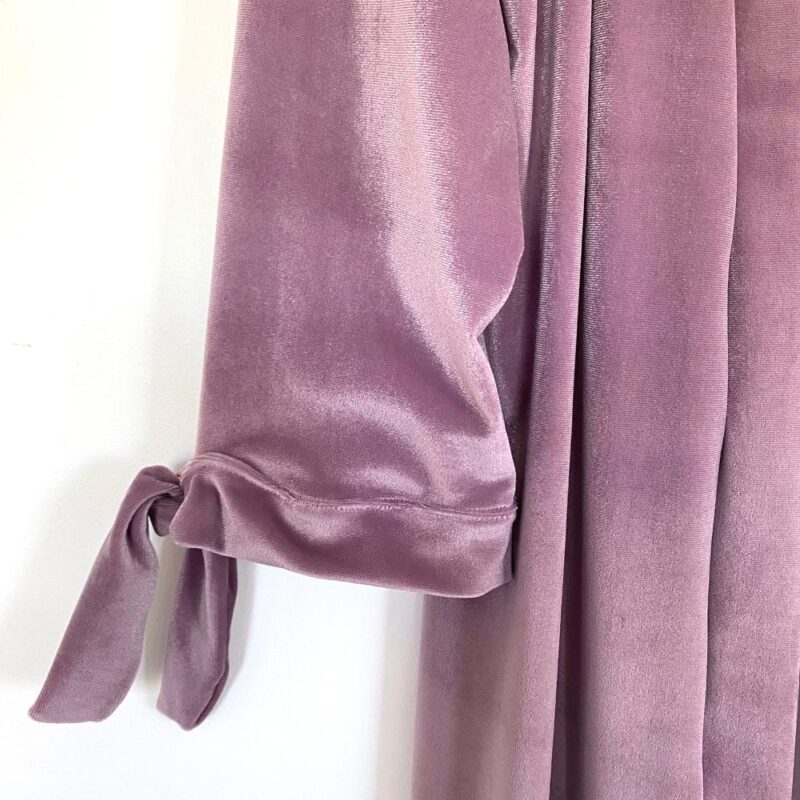 Tapado Kimono Largo Verona Lila Terciopelo Maria Paskaro
