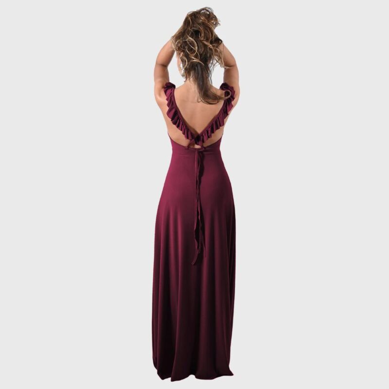 Vestido Largo Jaipur Cherry Lycra Vuelitos Maria Paskaro