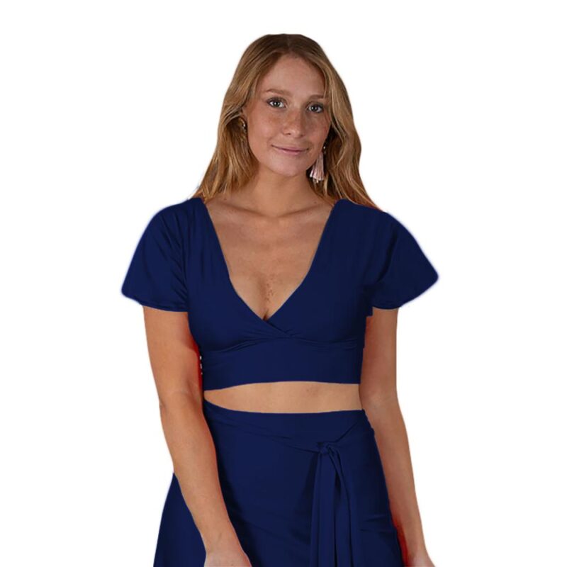 Peto Roma Azul Marino Lycra Maria Paskaro
