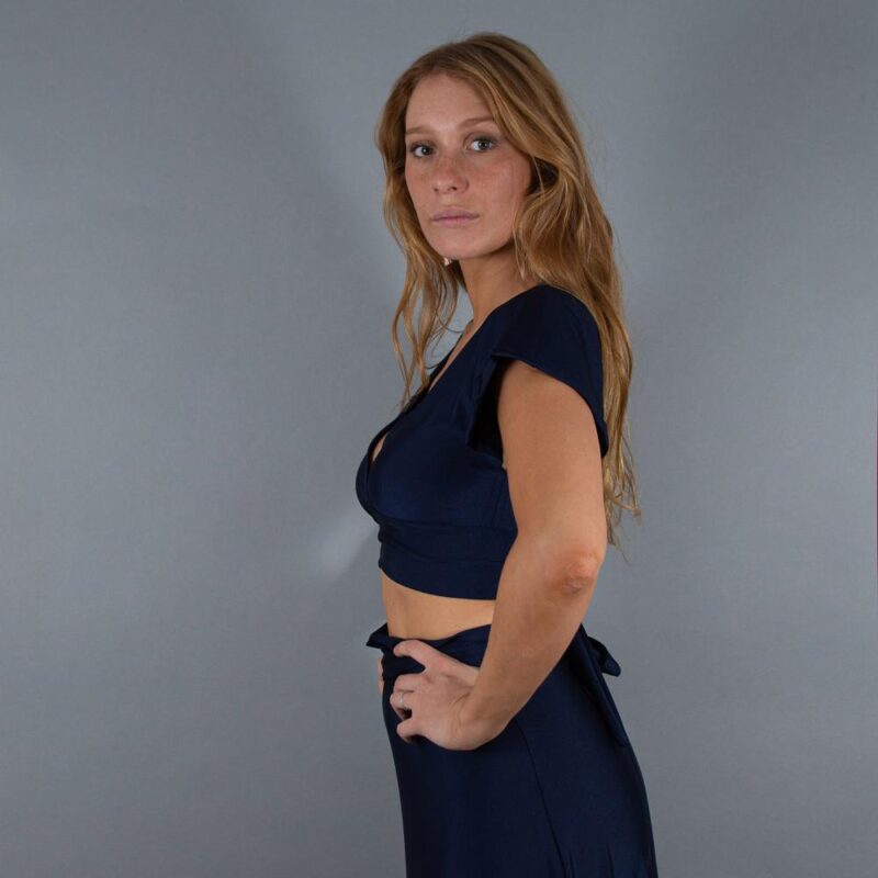 Peto Roma Azul Marino Lycra Maria Paskaro