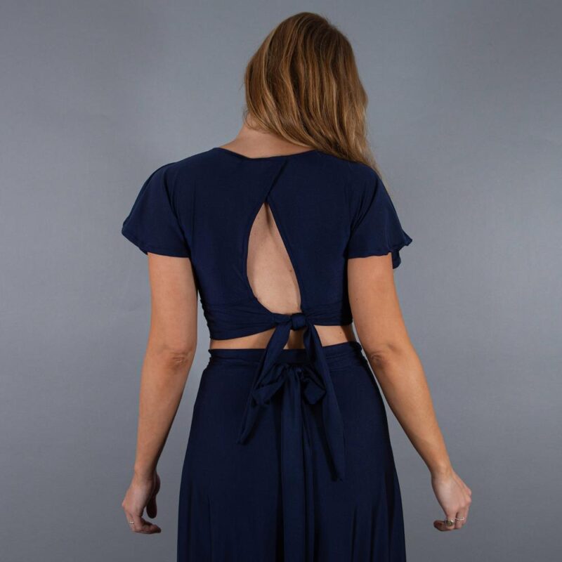 Peto Roma Azul Marino Lycra Maria Paskaro