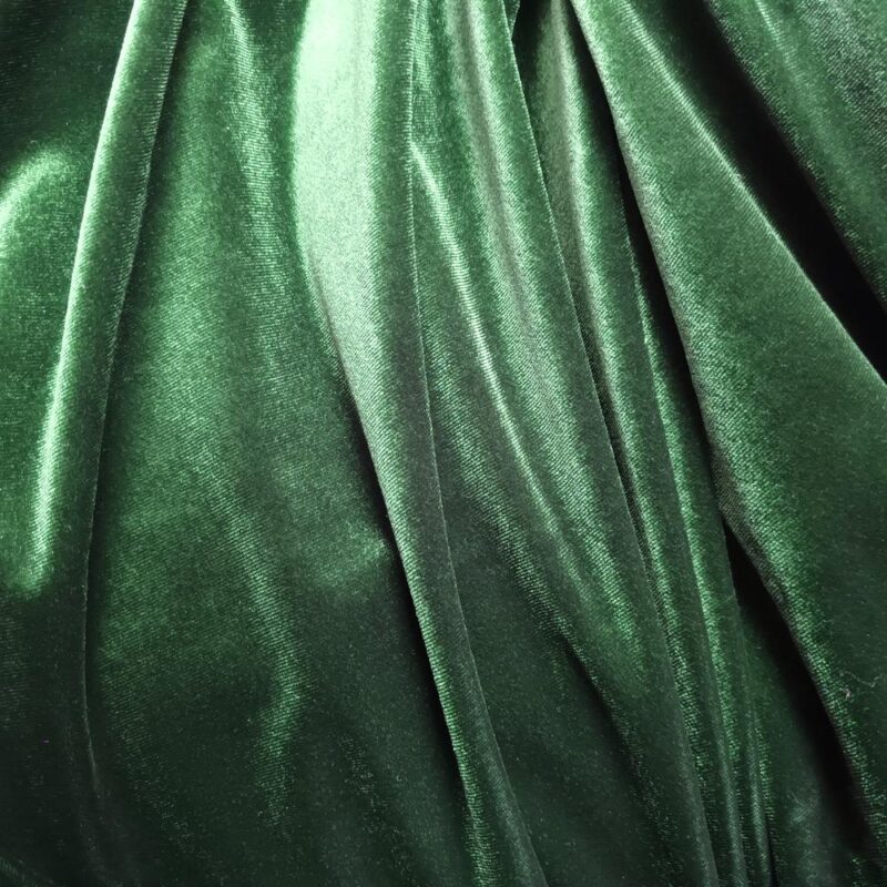 Vestido Largo York Verde Terciopelo Mangas  Maria Paskaro
