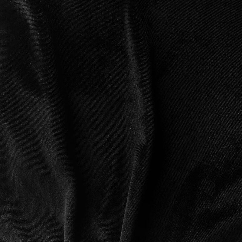 Vestido Largo York Negro Terciopelo Mangas Maria Paskaro