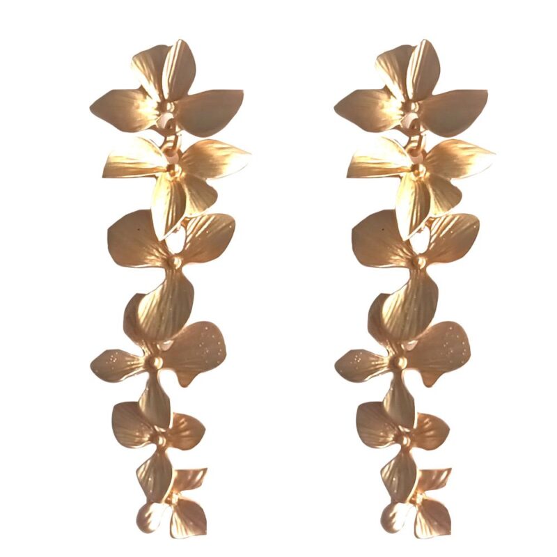 Aros Gladiolo Flores Chicas Dorado Maria Paskaro