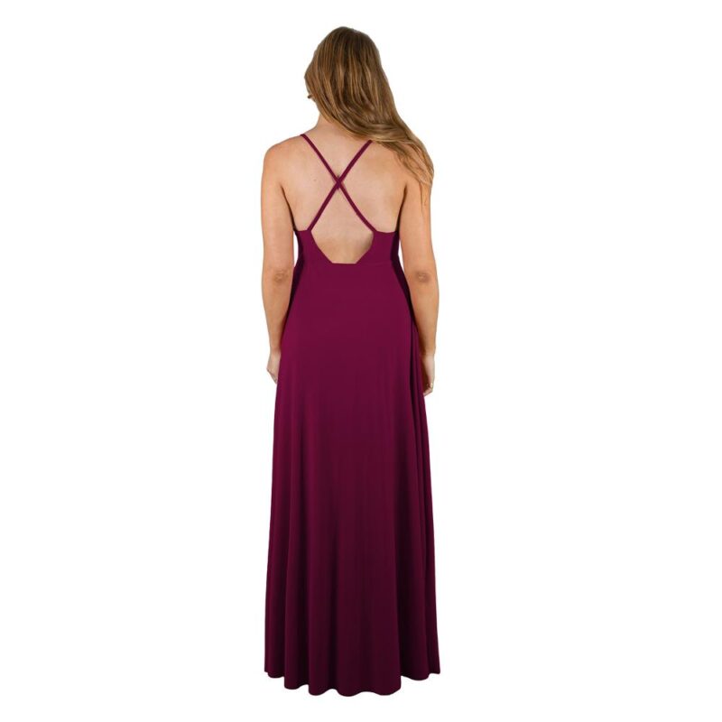 Vestido Largo Berlin Cherry Bordado C Maria Paskaro