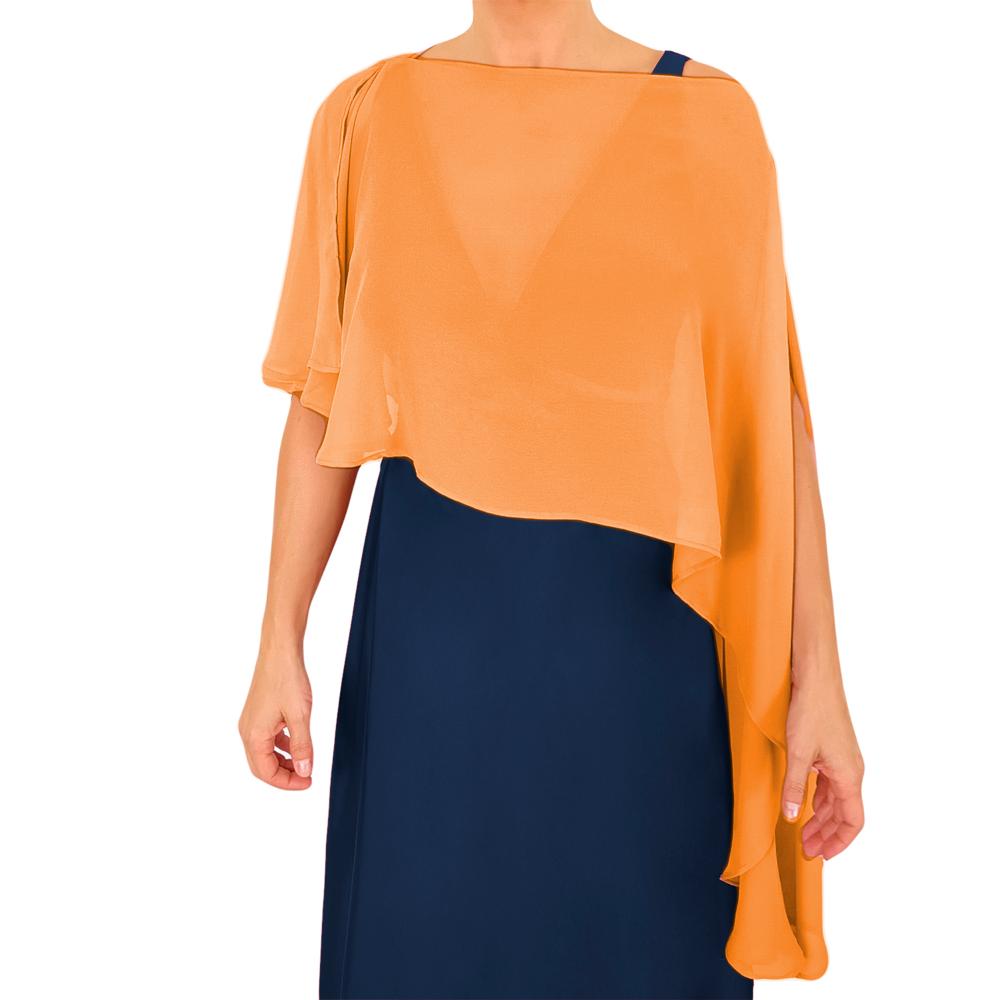 Tapado Capa Multiforma Catania Naranjo Chiffon Maria Paskaro