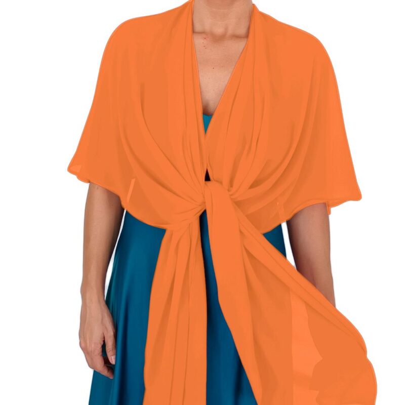 Tapado Capa Multiforma Catania Naranjo Chiffon Maria Paskaro
