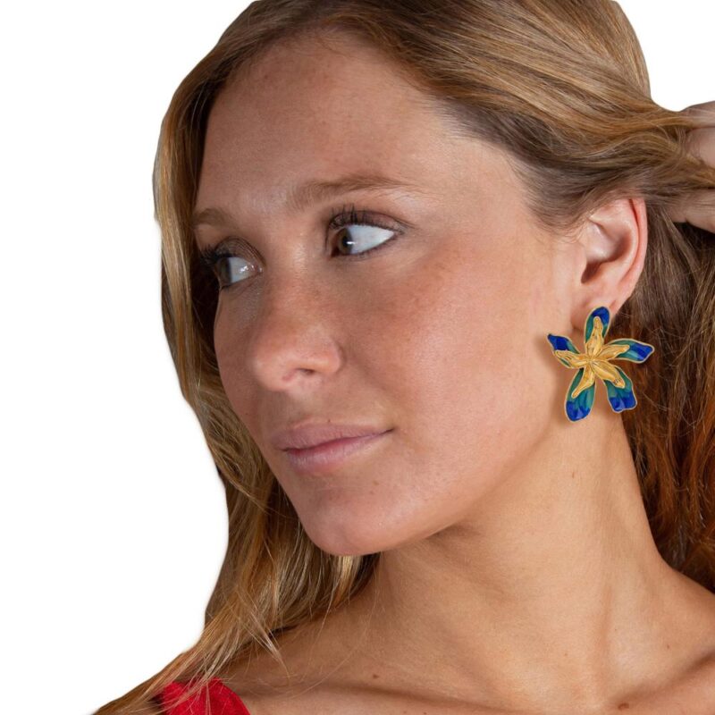 Aros Lirio Azul María Paskaro