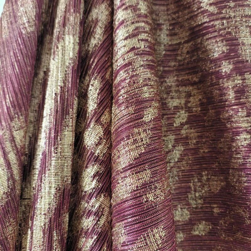 Tapado Kimono Largo Verona Animal Lila Plisado Transparente Maria Paskaro