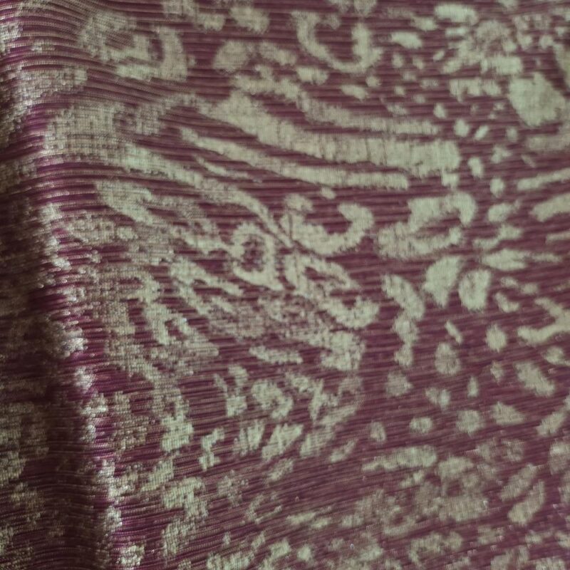 Tapado Kimono Largo Verona Animal Lila Plisado Transparente Maria Paskaro