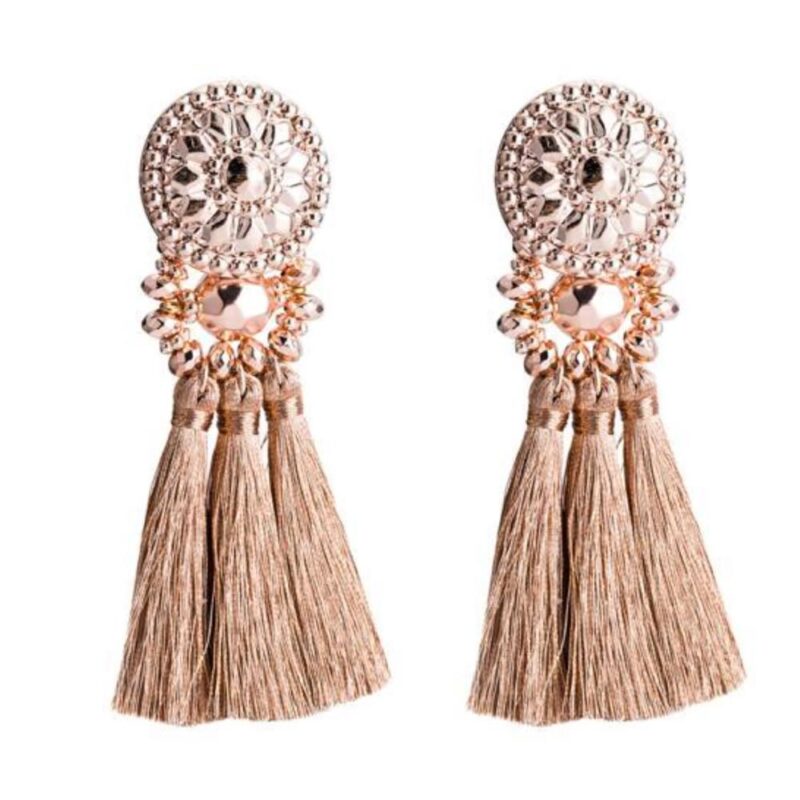 Aros Amazonas Rose Gold Fleco María Paskaro