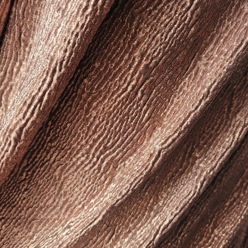 Tapado Kimono Largo Verona Cobre Plisado Maria Paskaro