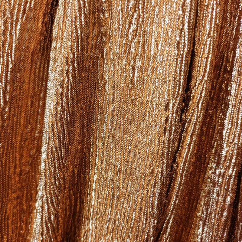 Tapado Kimono Largo Verona Cobre Plisado Maria Paskaro