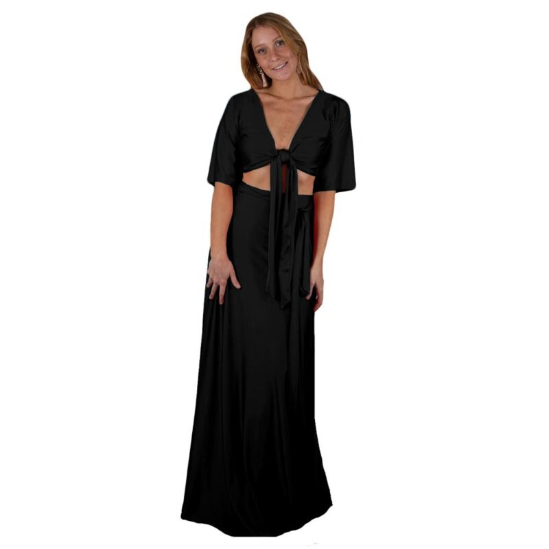 Peto Monaco Amarra Negro Lycra Dupont Maria Paskaro