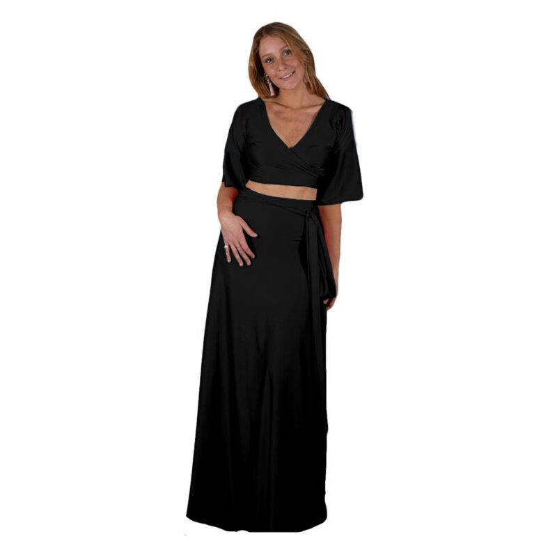 Peto Monaco Amarra Negro Lycra Dupont Maria Paskaro