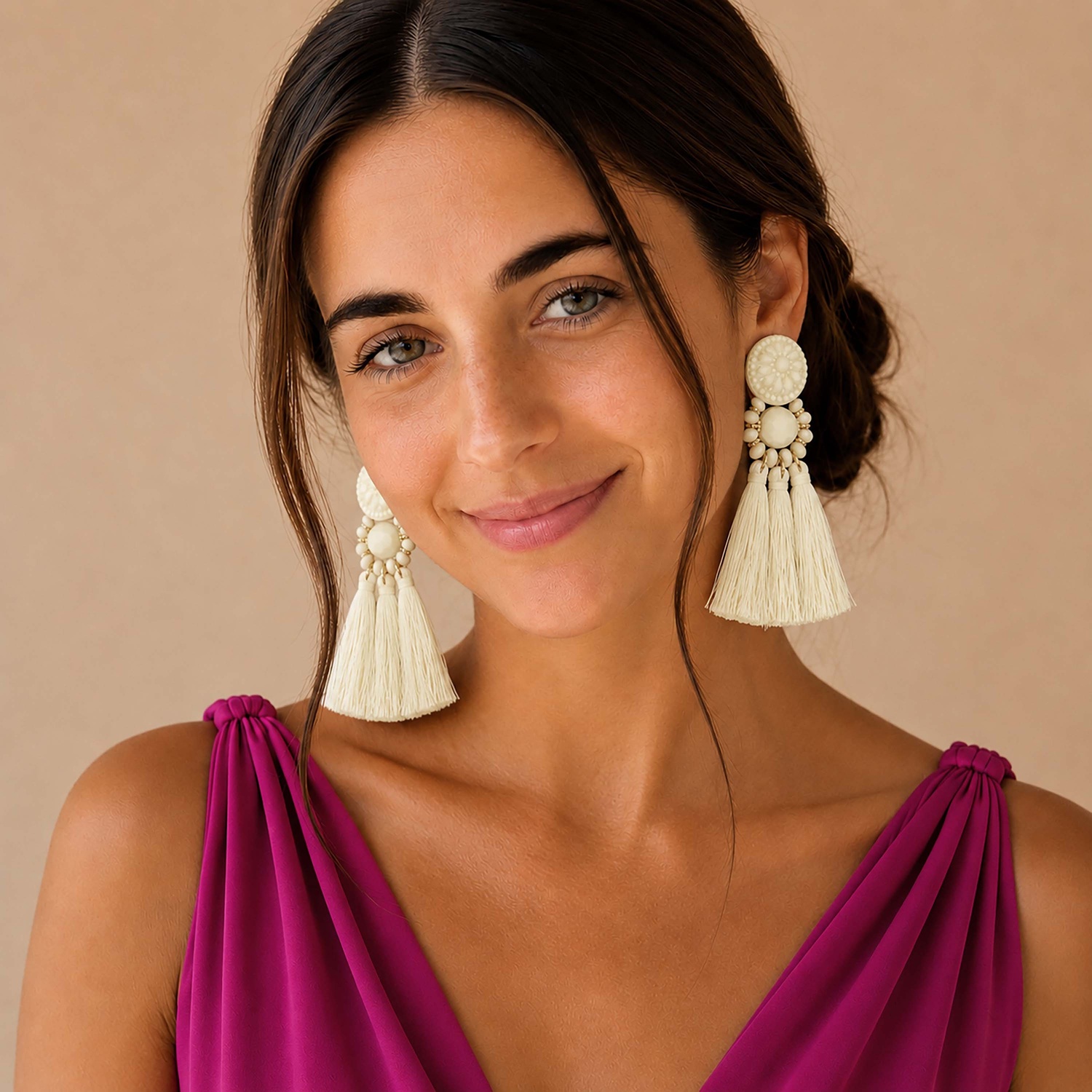 Aros Amazonas Beige Fleco Maria Paskaro