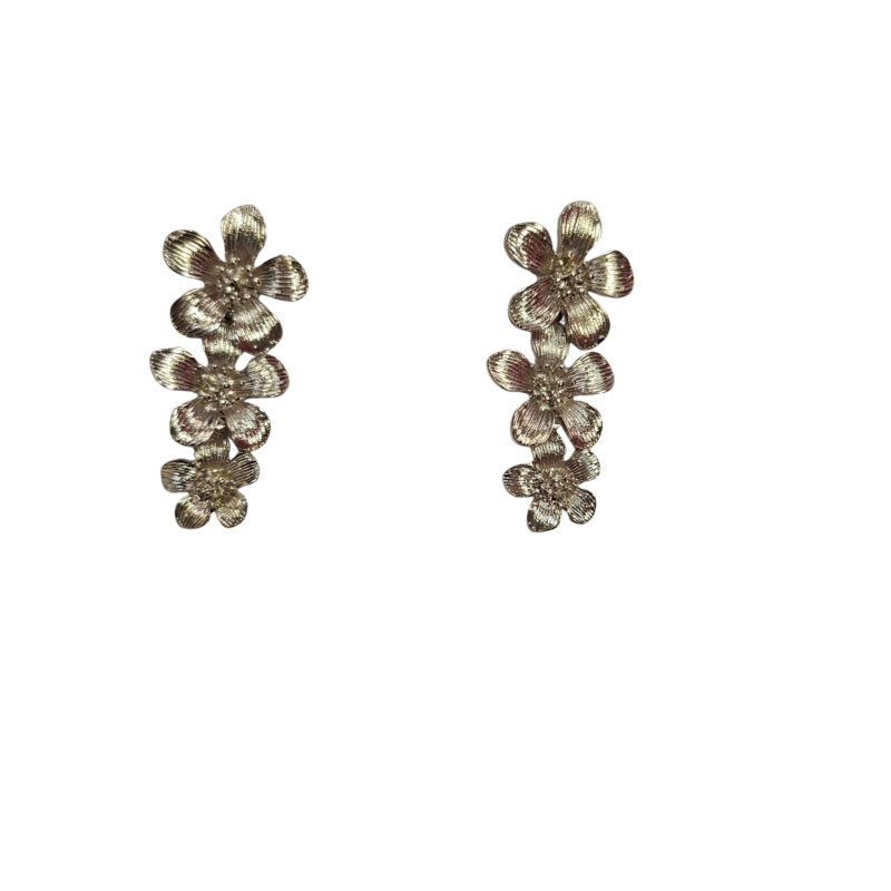 Aros Petunia Triple Plateado Maria Paskaro