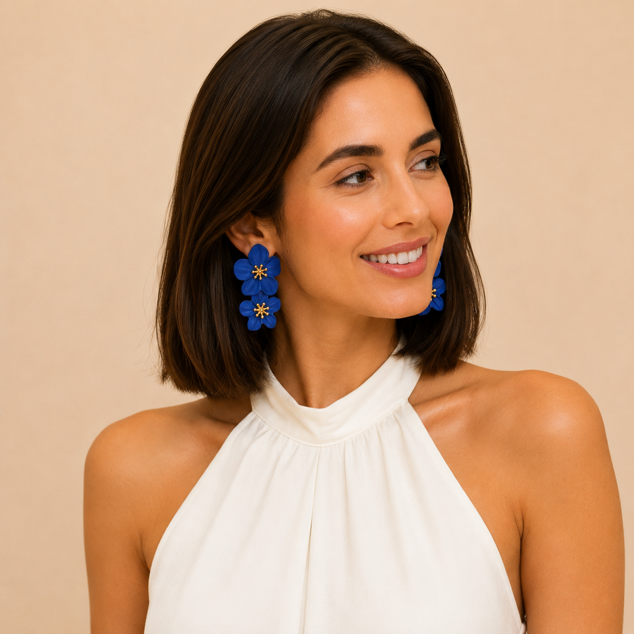 Aros Petunia Doble Azul Maria Paskaro