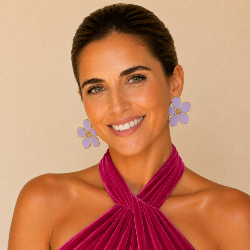 Aros Loto Morado Maria Paskaro