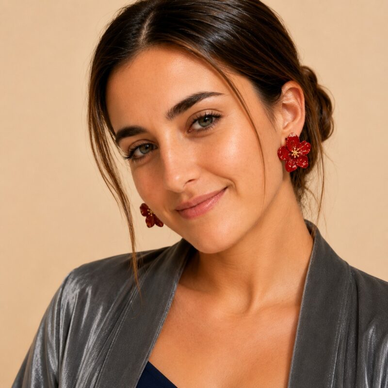 Aros Petunia Simple Rojo Maria Paskaro