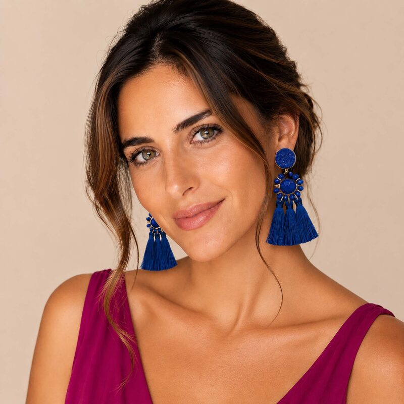 Aros Itata Azulino Fleco Maria Paskaro