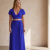 Peto Roma Azulino Lycra Mangas Abierto Espalda